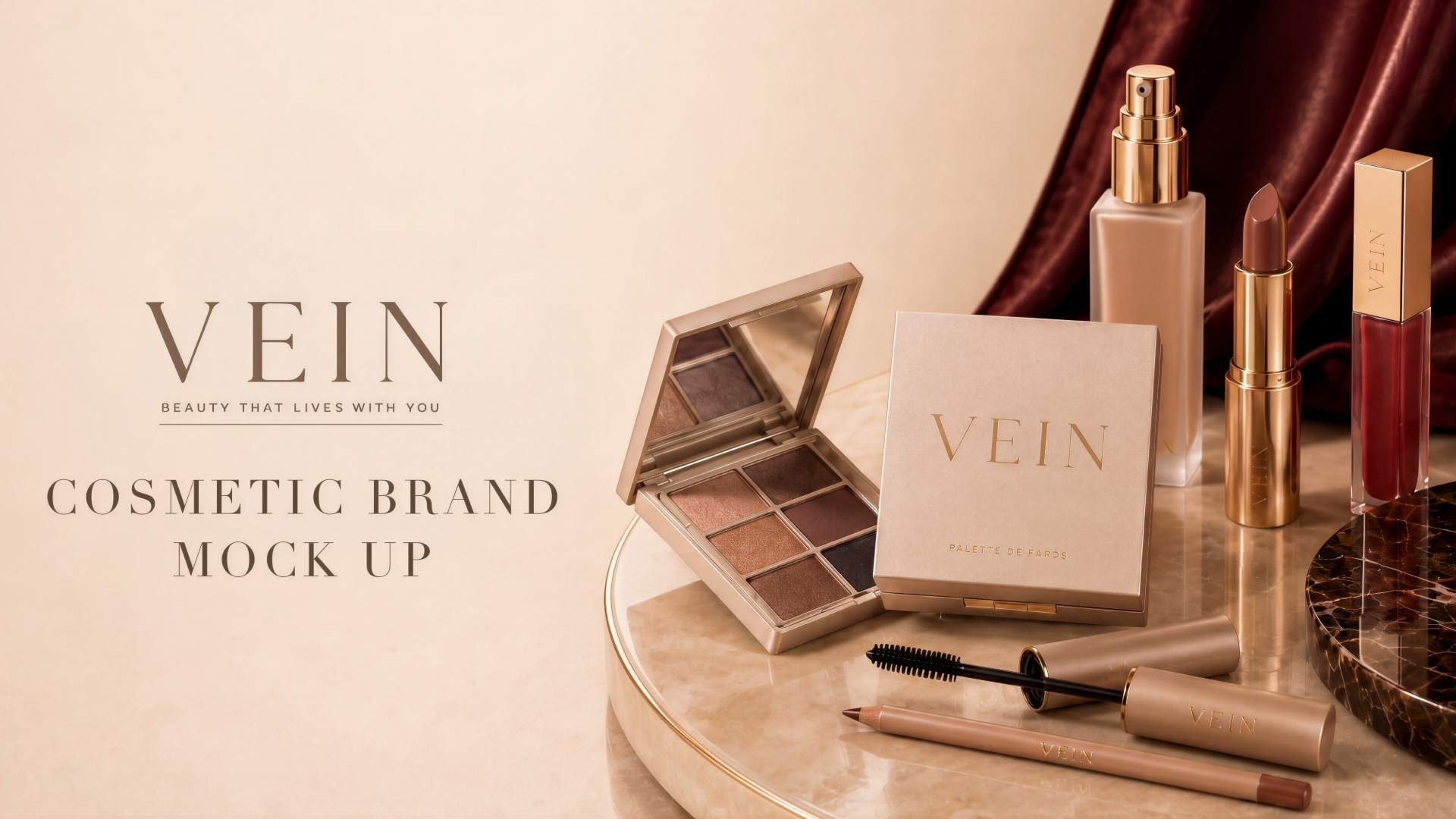 Vein cosmetic brand mockup